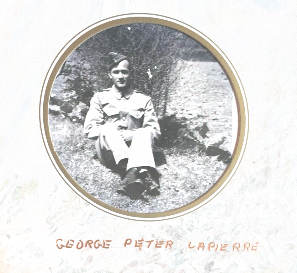 A person sitting in the grass