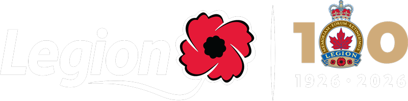 The Royal Canadian Legion 100 Years logo